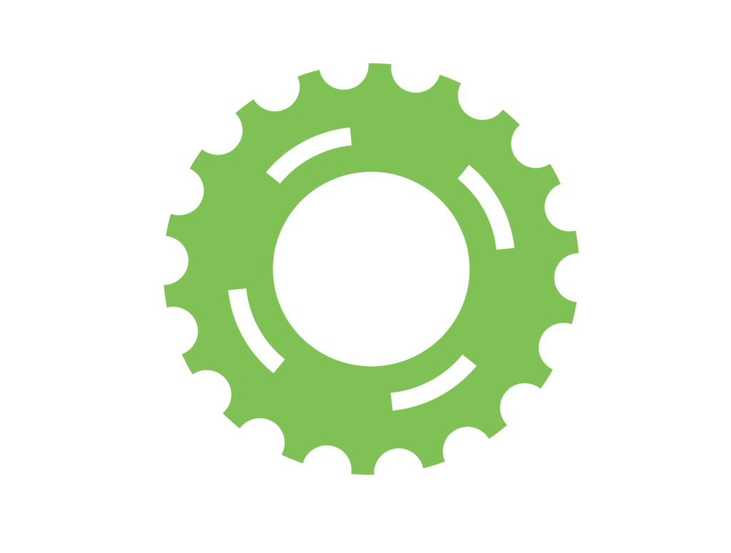 green cog graphic