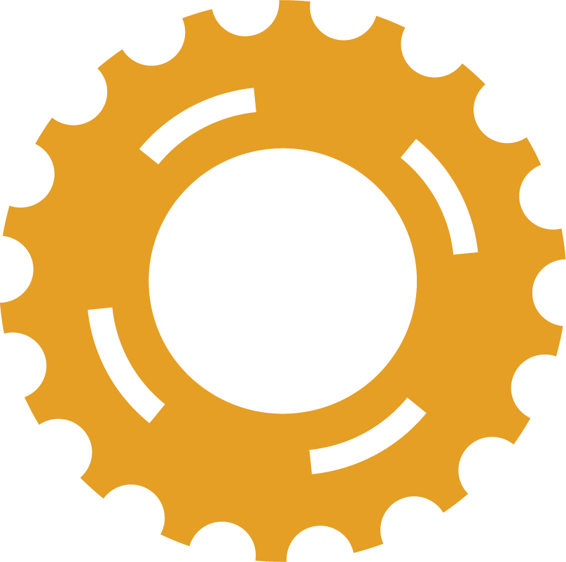 orange cog graphic